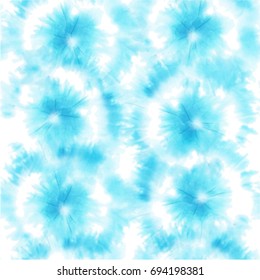 Vector tie dye shibori print. Seamless hand drawn pattern. Ink textured japanese background. Modern batik wallpaper tile. Watercolor endless backdrop.