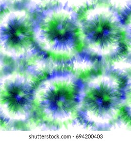 Vector tie dye shibori print. Seamless hand drawn pattern. Ink textured japanese background. Modern batik wallpaper tile. Watercolor endless backdrop.