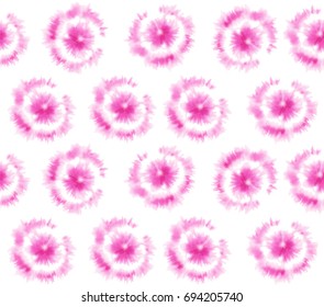 Vector tie dye shibori print. Seamless hand drawn pattern. Ink textured japanese background. Modern batik wallpaper tile. Watercolor endless backdrop.