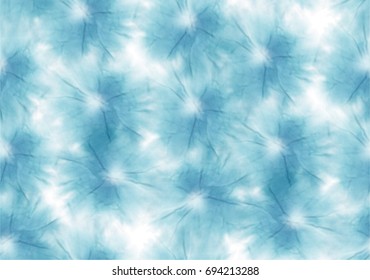 Vector tie dye shibori print. Seamless hand drawn pattern. Ink textured japanese background. Modern batik wallpaper tile. Watercolor endless backdrop.