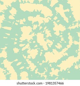 Tinta vectorial. Blando Batik Artístico Moderno Amarillo. Impresión de tinta de lápiz. Cepillo de Batik Pale Aqua. Arte Bohemio. Impresión textil a mano. Antecedentes étnicos. Tinta texturada. Ornamento amarillo suave.
