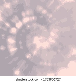 Vector Tie Dye Spiral. Organic Artistic Bohemian Texture. Swirled Tie Dye Pattern. Grey Vector Texture. Floral Fashion Fashion. Creamy Ink Effect. Beautiful Spiral Bohemian Painting.