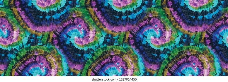 Vector Tie Dye Swirl. Dyed Paint Circle. Seamless Abstract Circle. Psychedelic Spiral Repeat. Multi Swirl Background. Hippie Grunge Batik. Brush Rainbow Tye Dye. Spiral Tie Dye. Spiral Neon Background