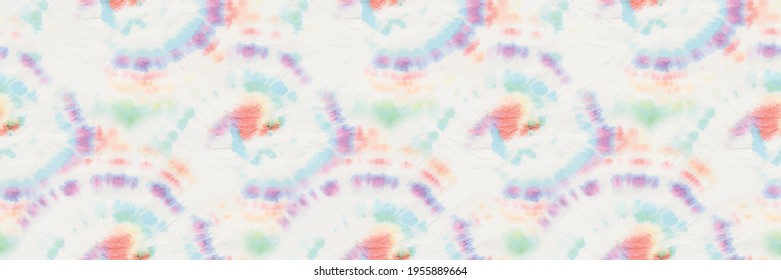 Giro de tinte vectorial. Pálido arcoiris Tiedye. Pink Unicorn Tye. Color Azul Color De La Acuarela. Círculo Paz. Pintura de tinte de puntas espirales. Patrón azul psicodélico. Tiedye sin problemas. Fondo Pastel 1960