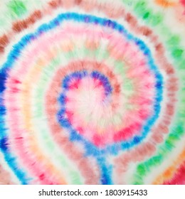 Textura de tinte de anclaje de vectores. Pintura bohemiana de moda. Arte Espiral de tinte hipnótico. Tela teñida abstracta. Textura espiral floral. La Textura Bohemia de Magic Aquarelle. Moda de fantasía.