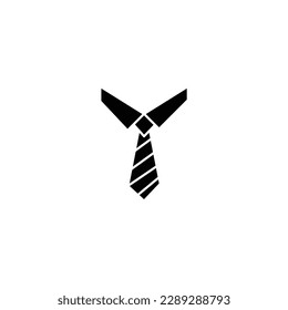 Vector tie icon, tie icon black glyph style, fill tie on white background