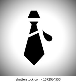 Vector tie icon, illustration of tie on gradient background.