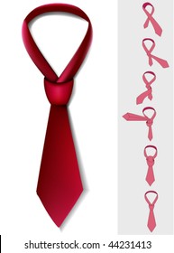 Vector tie and knot instructions