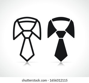 Diseño de iconos de símbolo de corbata del vector