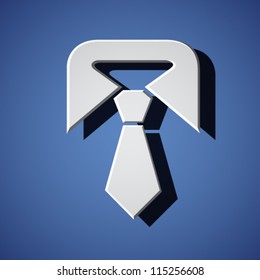vector tie white symbol