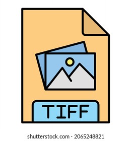 Vector TIFF Filled Outline Icon Design
