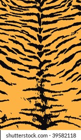 Vector tiger black and orange stripped