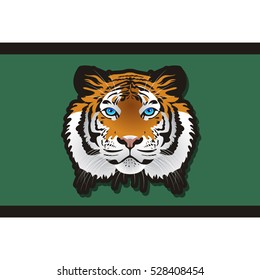 Vector Tiger Face Logo Sticker
