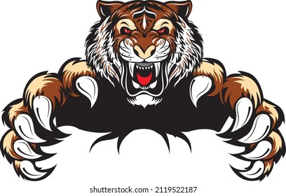 Vektortiger-Grafikdesign, Eine Illustration großer Katzen, Eine Logo-Zeichnung eines Raubtiers