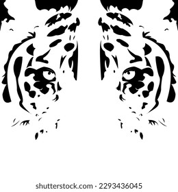 Vector of a tiger head design on white background, vector illustration. Wild Animals.