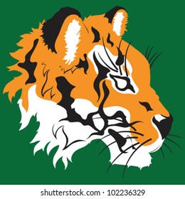 Vector Tiger Head Design (School Mascot)