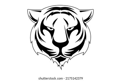 Vector Tiger Head Face Retro Logos Stock Vector (Royalty Free ...