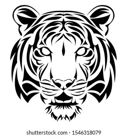 Vector Tiger Head Tribal Tattoo Logo Stock Vector (Royalty Free) 1546318079  | Shutterstock