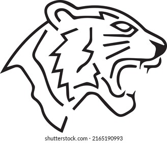 vector tiger logo, color it as needed, use it for channel logos, brands, companies, teams, identities, and other business needs