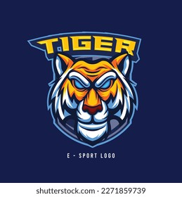 Vector tiger mascot logo for esport and sport team