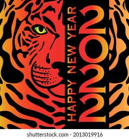 vector tiger with new 2022 symbol