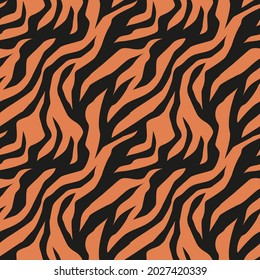 vector tiger pattern. seamless tiger stripe print for clothing or print