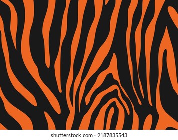 
vector tiger print seamless stripes orange background, animal skin design