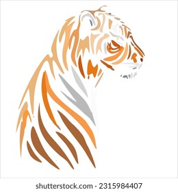 vector of tiger silhouette, good for design reference