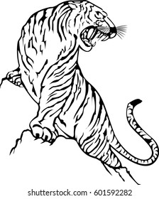Vector Tiger Tattoo