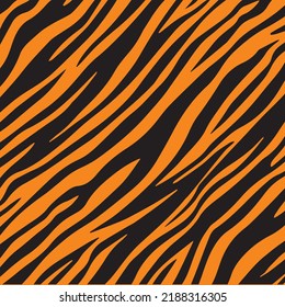 Vector Tiger texture design. Safari Animal fabric striped pattern skin. Africa safari illustration