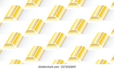 Papel tapizado vectorial. Barra de oro con esquinas redondeadas y sombreado a la derecha. Oro, riqueza, finanzas, comercio, operaciones bursátiles, negocios monetarios.