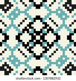 Vector tiles design, Azulejo seamless pattern, abstract and mozaic decoration inspired by tranditional tile art from Portugal and Spain. Gray Lisbon old mosaic, retro tiles background