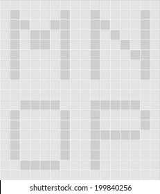 Vector tiles with M, N, O, P letters.