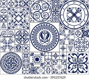 Vector tiles. Moroccan tiles Seamless Pattern Tile for Design. Tile Background Spanish tile. Tile Wallpaper, Ceramic tile. Textile Tile. Middle Ages Tile.  Ornament Tile. Texture Tile Template