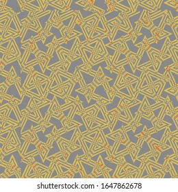 Vector tiles pattern, abstract seamless background in retro 1960s style. Mid century colorful print, vintage fabric design. Geometric abstract texture with round shapes, circles, dots, lines, stripes