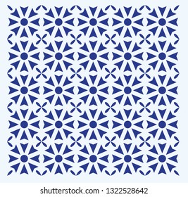 Vector tiles patterns. Flourish backgrounds with blue flourish elements. Arabic decorative design for floor or wall. ornament. oriental illustration. - Vector