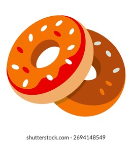 Vektor von Tim Hortons Donuts auf weißem Hintergrund