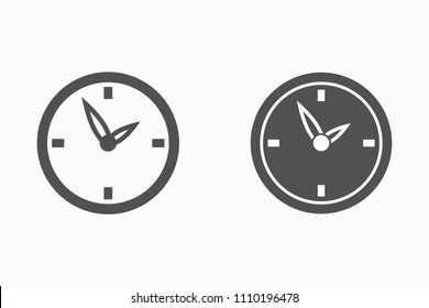 Vector time clock icon.