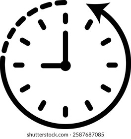 Vector Time Clock Icon Set