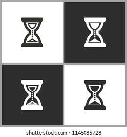 Vector time clock sand glass icon. Simple pictogram for graphic and web design.
