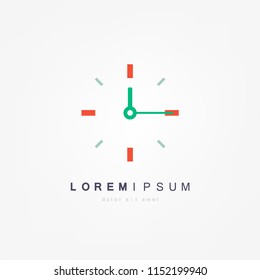 Vector time concept or clock business icon. Creative logotype design template