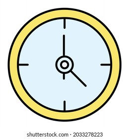 Vector Time Filled Outline Icon Design
