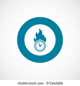 Vector time in fire Icon