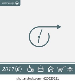 Vector time icon.
