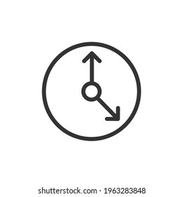 Vector time line icon. Symbol in trendy outline style. Vector illustration isolated on a white background. 