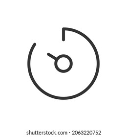 Vector time management line icon. Symbol in trendy outline style. Vector illustration isolated on a white background.