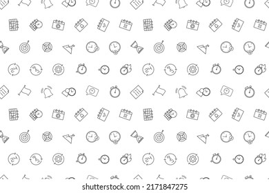 Vector Time Management Pattern. Time Management Seamless Background