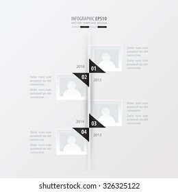 vector timeline   black and white color