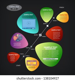 Vector timeline design template