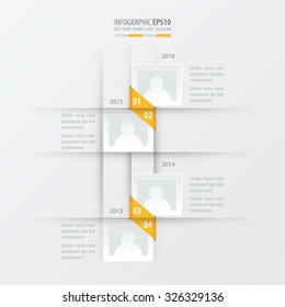 vector timeline design yellow color
